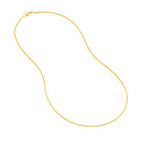 Load image into Gallery viewer, 14K Yellow Gold or White Gold 1.2mm Box Chain Necklace with Lobster Lock
