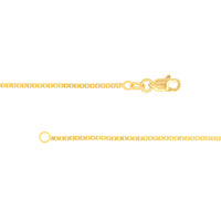 Load image into Gallery viewer, 14K Yellow Gold or White Gold 1.2mm Box Chain Necklace with Lobster Lock
