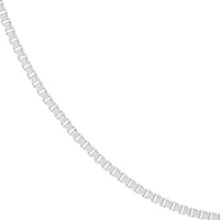 Load image into Gallery viewer, 14K Yellow Gold or White Gold 1.2mm Box Chain Necklace with Lobster Lock
