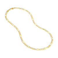 Load image into Gallery viewer, 14k Yellow White Gold 5.8mm Two-Tone Pave Figaro Chain Necklace with Lobster Lock
