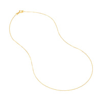 Load image into Gallery viewer, 14K Yellow Gold and White Gold 0.42mm Box Chain Necklace with Spring Ring
