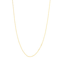 Load image into Gallery viewer, 14K Yellow Gold and White Gold 0.42mm Box Chain Necklace with Spring Ring
