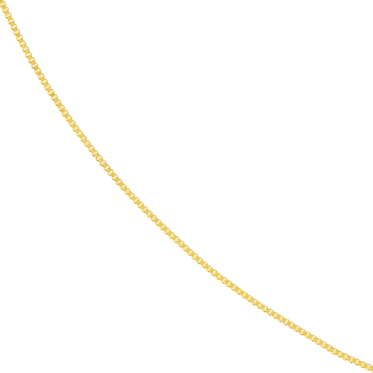 14K Yellow Gold and White Gold 0.42mm Box Chain Necklace with Spring Ring