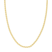 Load image into Gallery viewer, Solid 14K Gold 3.75mm Hollow Rolo Chain Necklace with Lobster Lock
