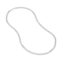 Load image into Gallery viewer, Solid 14K Gold 3.75mm Hollow Rolo Chain Necklace with Lobster Lock

