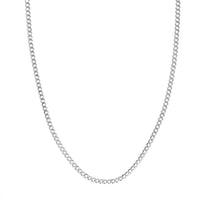 Load image into Gallery viewer, 14K Yellow Gold or White Gold 3.7mm Curb Chain Necklace with Lobster Lock
