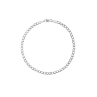 Load image into Gallery viewer, 14K Yellow Gold or White Gold 3.7mm Curb Chain Bracelet with Lobster Lock
