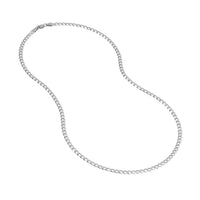 Load image into Gallery viewer, 14K Yellow Gold or White Gold 3.7mm Curb Chain Necklace with Lobster Lock
