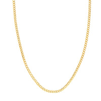 Load image into Gallery viewer, 14K Yellow Gold or White Gold 3.7mm Curb Chain Necklace with Lobster Lock
