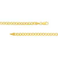 Load image into Gallery viewer, 14K Yellow Gold or White Gold 4.50mm Curb Chain Necklace with Lobster Lock
