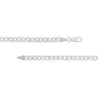 Load image into Gallery viewer, 14K Yellow Gold or White Gold 4.50mm Curb Chain Necklace with Lobster Lock
