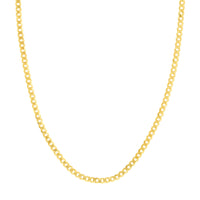 Load image into Gallery viewer, 14K Yellow Gold or White Gold 4.50mm Curb Chain Necklace with Lobster Lock
