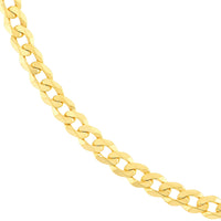 Load image into Gallery viewer, 14K Yellow Gold or White Gold 4.50mm Curb Chain Necklace with Lobster Lock
