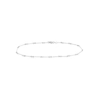 Load image into Gallery viewer, 14K Yellow Gold and White Gold 0.8mm Designer Twist Chain Anklet with Lobster Lock

