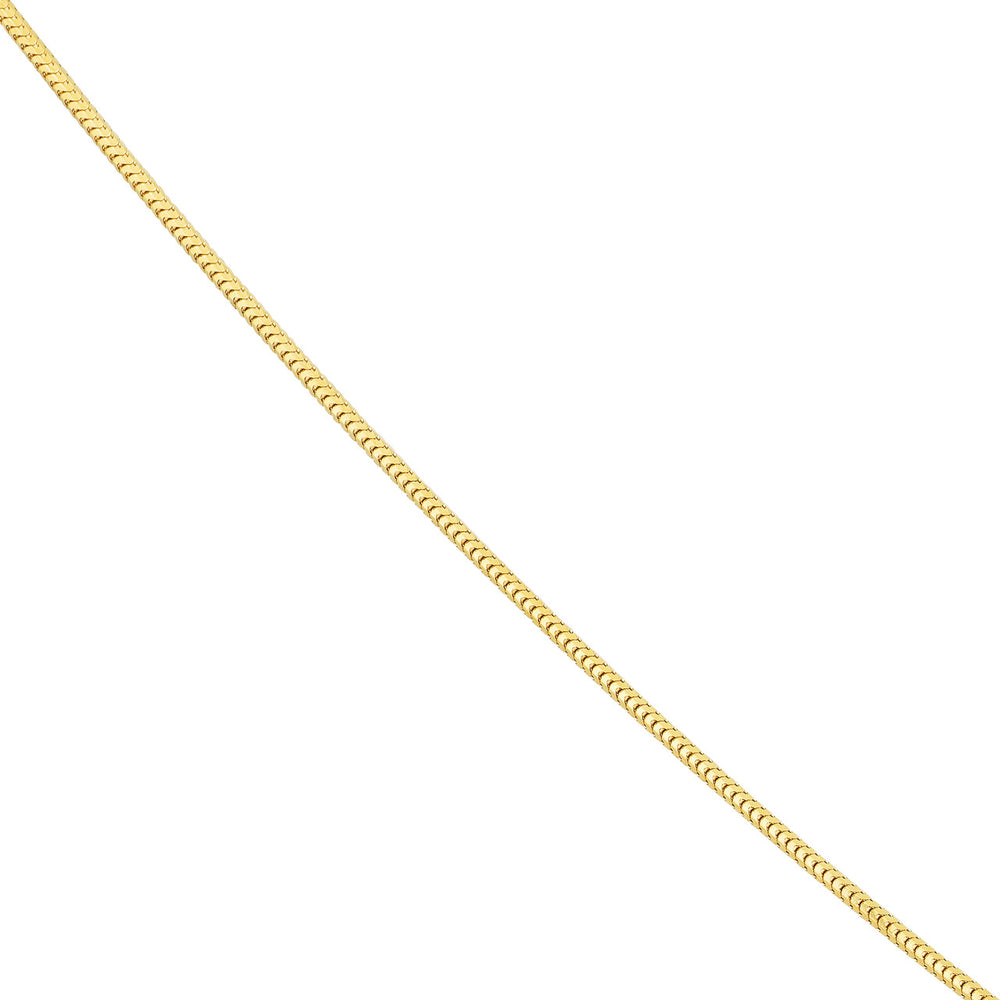 14K Yellow Gold or White Gold or Rose Gold Hollow 1mm Snake Chain Necklace with Lobster Lock