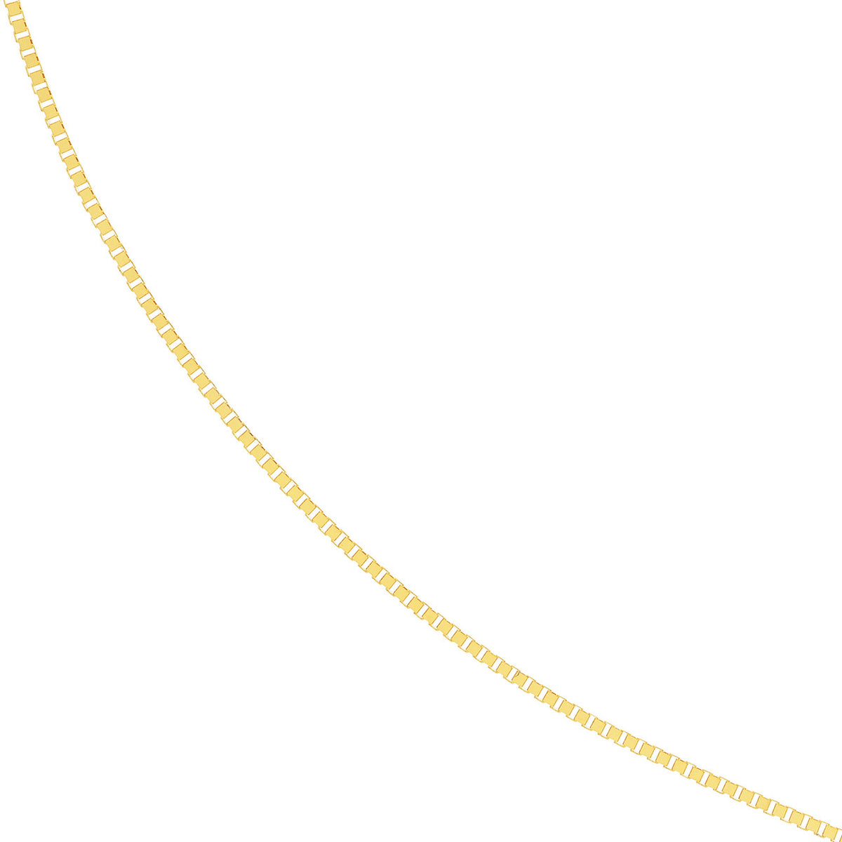 14K Yellow Gold and White Gold 0.66mm Adjustable Box Chain Necklace with Lobster Lock