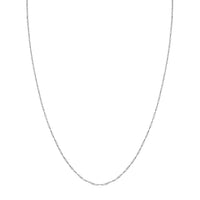 Load image into Gallery viewer, 14K Yellow Gold Or White Gold 1.4mm Singapore Chain Necklace with Lobster Lock
