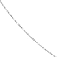 Load image into Gallery viewer, 14K Yellow Gold Or White Gold 1.4mm Singapore Chain Necklace with Lobster Lock
