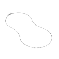 Load image into Gallery viewer, 14K Yellow Gold Or White Gold 1.4mm Singapore Chain Necklace with Lobster Lock
