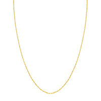 Load image into Gallery viewer, 14K Yellow Gold Or White Gold 1.4mm Singapore Chain Necklace with Lobster Lock
