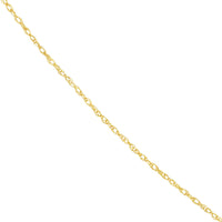 Load image into Gallery viewer, 14K Yellow Gold and White Gold 0.95mm Pendant Rope Chain Necklace with Lobster Lock
