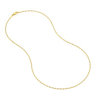 Load image into Gallery viewer, 14K Yellow Gold or White Gold 1.35mm Dorica Chain Necklace with Lobster Lock
