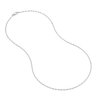 Load image into Gallery viewer, 14K Yellow Gold or White Gold 1.35mm Dorica Chain Necklace with Lobster Lock

