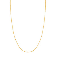 Load image into Gallery viewer, 14K Yellow Gold or White Gold 1.35mm Dorica Chain Necklace with Lobster Lock

