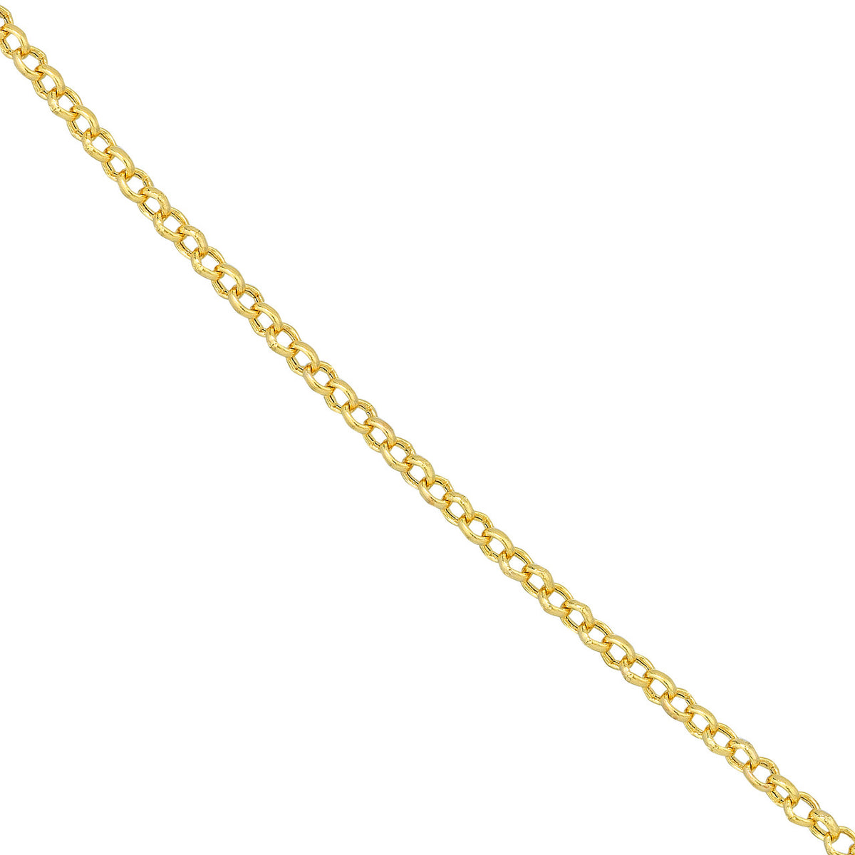 14K Yellow Gold or White Gold or Rose Gold 1.5mm Rolo Chain Necklace with Lobster Lock