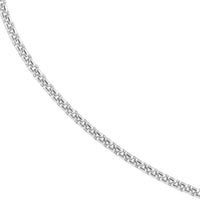Load image into Gallery viewer, 14K Yellow Gold or White Gold 1.8mm Hollow Round Box Chain Necklace with Lobster Lock
