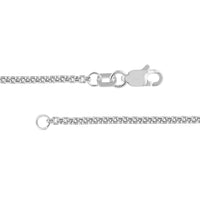 Load image into Gallery viewer, 14K Yellow Gold or White Gold 1.8mm Hollow Round Box Chain Necklace with Lobster Lock
