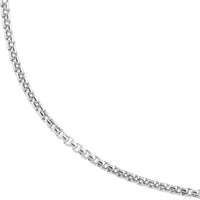 Load image into Gallery viewer, 14K Yellow Gold and White Gold 2.8mm Hollow Round Box Chain Necklace with Lobster Lock
