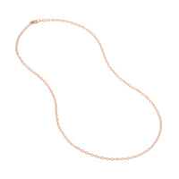 Load image into Gallery viewer, 14K Yellow Gold or White Gold or Rose Gold 1.90mm Designer Rolo Chain Necklace with Lobster Lock
