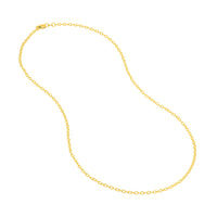 Load image into Gallery viewer, 14K Yellow Gold or White Gold or Rose Gold 1.90mm Designer Rolo Chain Necklace with Lobster Lock
