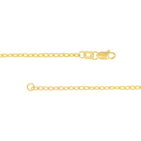 Load image into Gallery viewer, 14K Yellow Gold or White Gold or Rose Gold 1.90mm Designer Rolo Chain Necklace with Lobster Lock
