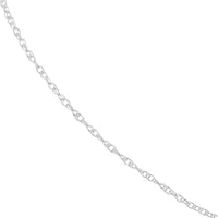 Load image into Gallery viewer, 14K Yellow Gold Or White Gold 1.2mm Adjustable Pendant Rope Chain Necklace with Lobster Lock
