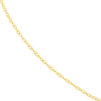 Load image into Gallery viewer, 14K Yellow Gold Or White Gold 1.2mm Adjustable Pendant Rope Chain Necklace with Lobster Lock
