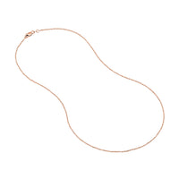 Load image into Gallery viewer, 14K Yellow Gold, White Gold and Rose Gold 0.85mm Sparkle Singapore Chain Necklace with Lobster Lock
