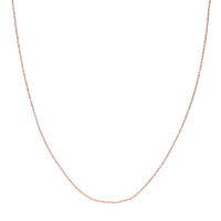 Load image into Gallery viewer, 14K Yellow Gold, White Gold and Rose Gold 0.85mm Sparkle Singapore Chain Necklace with Lobster Lock
