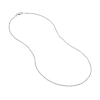 Load image into Gallery viewer, 14K Yellow Gold or White Gold 1.5mm Sparkle Singapore Chain Necklace with Lobster Lock
