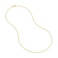 Load image into Gallery viewer, 14K 1.35mm Yellow/White Dorica Chain Necklace with Lobster Lock
