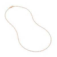 Load image into Gallery viewer, 14K Rose White Gold 1.35mm Two-Tone Dorica Chain Necklace with Lobster Lock
