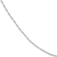 Load image into Gallery viewer, 14K Yellow Gold or White Gold 1.40mm Adjustable Double Rope Chain Necklace
