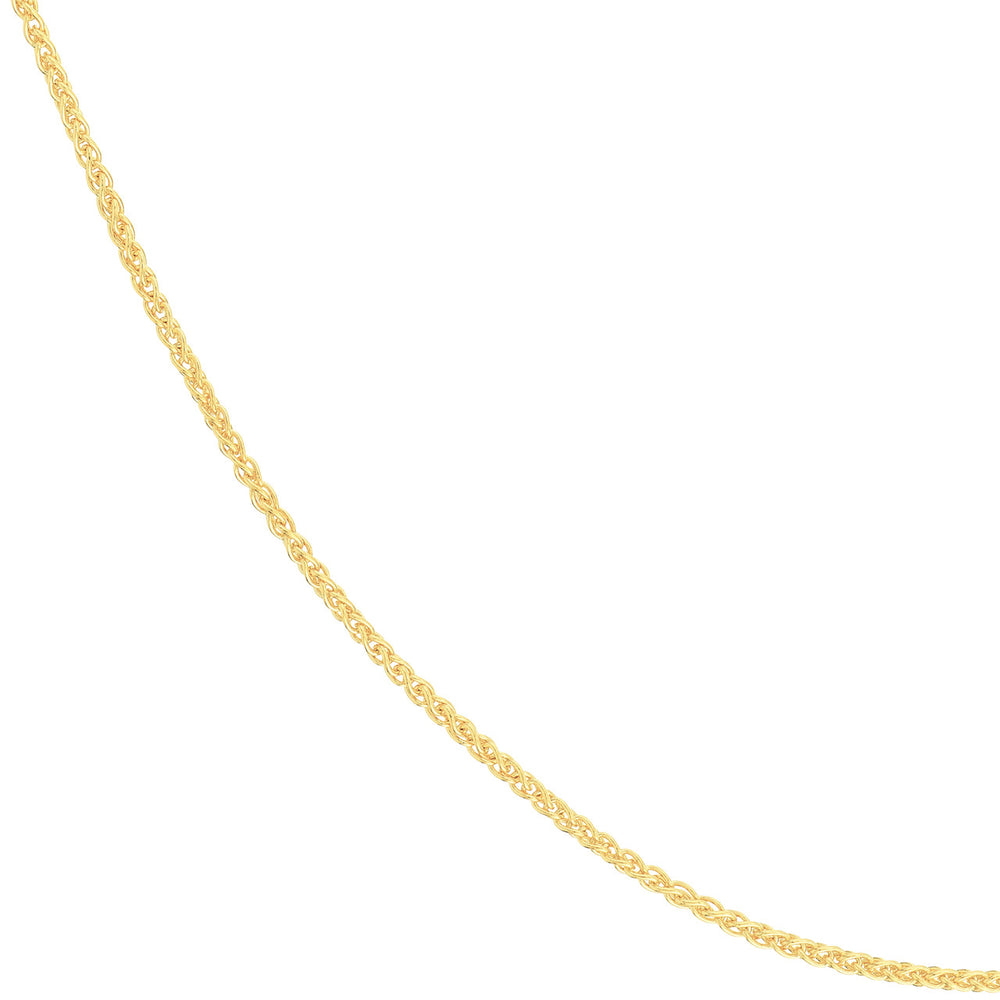 14K Yellow Gold ,White Gold and Rose Gold 1.05mm Adjustable Wheat Chain Necklace with Lobster Lock