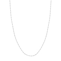 Load image into Gallery viewer, 14K Yellow Gold Or White Gold 0.9mm Barrel Saturn Cable Chain Necklace with Spring Ring
