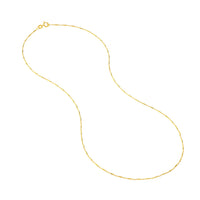 Load image into Gallery viewer, 14K Yellow Gold Or White Gold 0.9mm Barrel Saturn Cable Chain Necklace with Spring Ring
