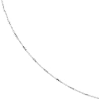 Load image into Gallery viewer, 14K Yellow Gold Or White Gold 0.9mm Barrel Saturn Cable Chain Necklace with Spring Ring
