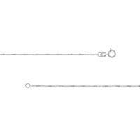 Load image into Gallery viewer, 14K Yellow Gold Or White Gold 0.9mm Barrel Saturn Cable Chain Necklace with Spring Ring
