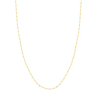 Load image into Gallery viewer, 14K Yellow Gold Or White Gold 0.9mm Barrel Saturn Cable Chain Necklace with Spring Ring
