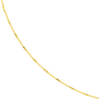 Load image into Gallery viewer, 14K Yellow Gold Or White Gold 0.9mm Barrel Saturn Cable Chain Necklace with Spring Ring
